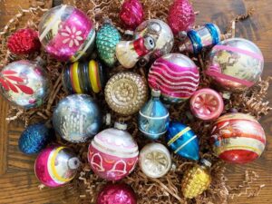 Vintage Indent Christmas Ornaments