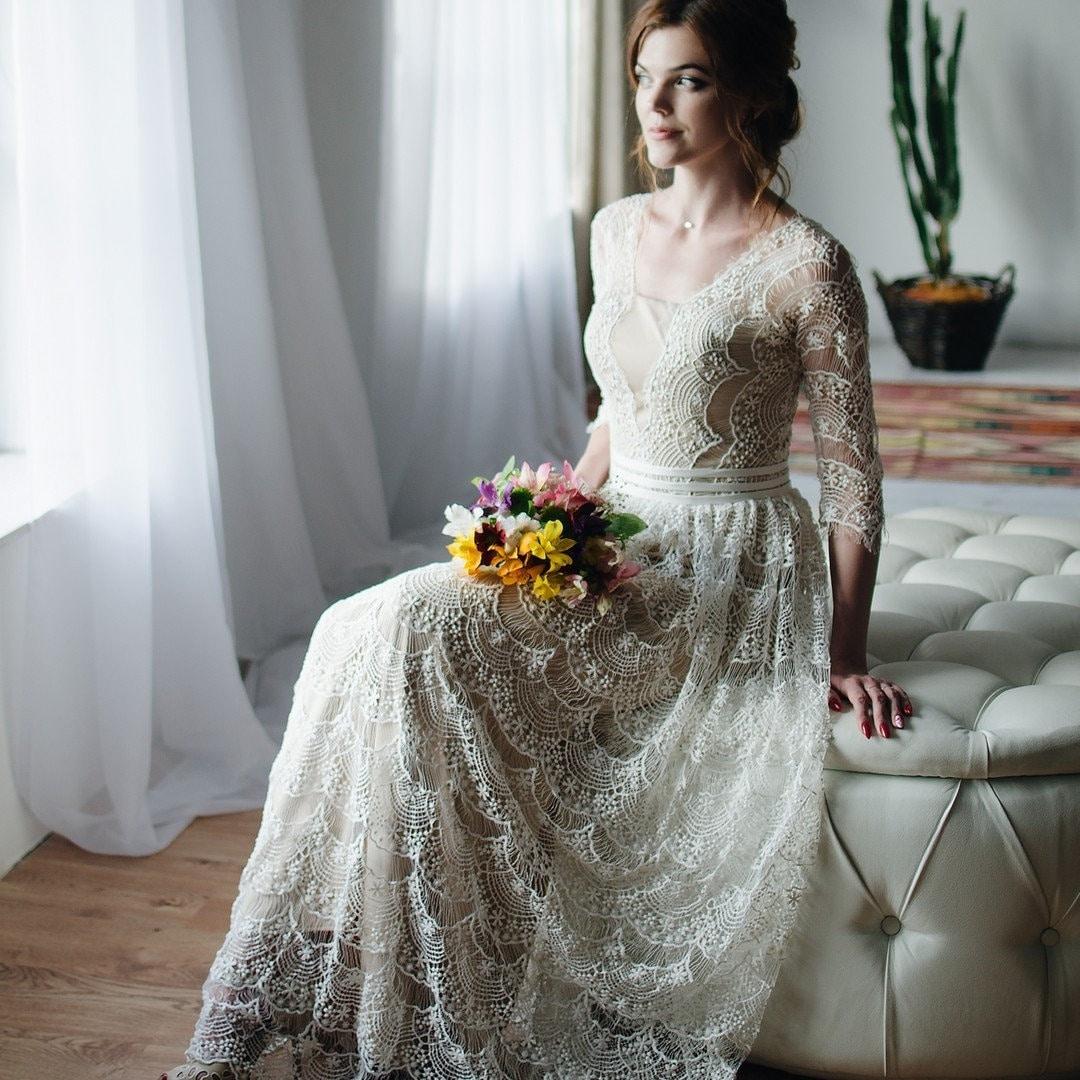 Vintage Beaded Wedding Dress