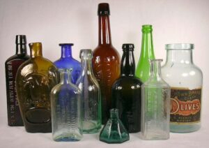 Vintage Brown Glass Bottles