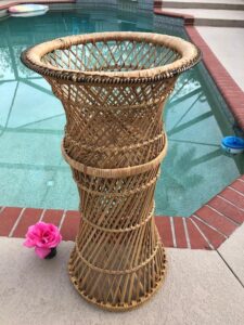 Vintage Wicker Plant Stand