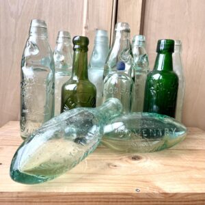 Vintage Glass Bottles Green