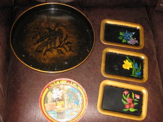 Vintage Painted Metal Trays